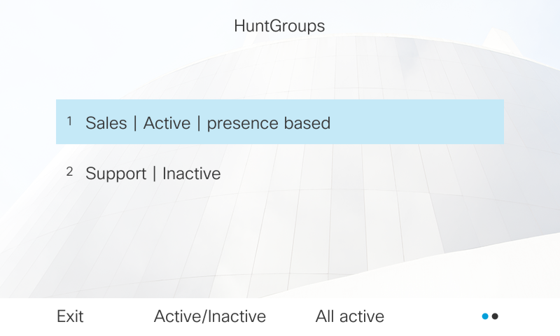 Display current Hunt Groups and status therein